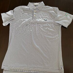 Peter Millar Summer Comfort Polo Golf Shirt BMW Championship Medinah M - Striped